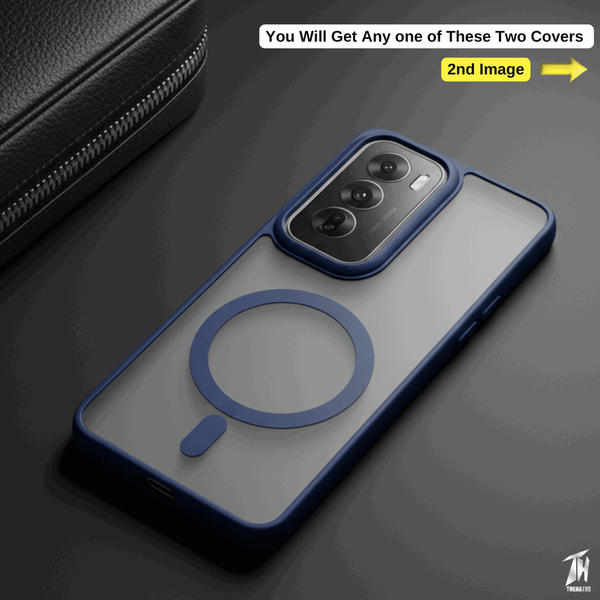 KYRON Dark Blue Matte Case for Oppo Reno 12 - The Hatke