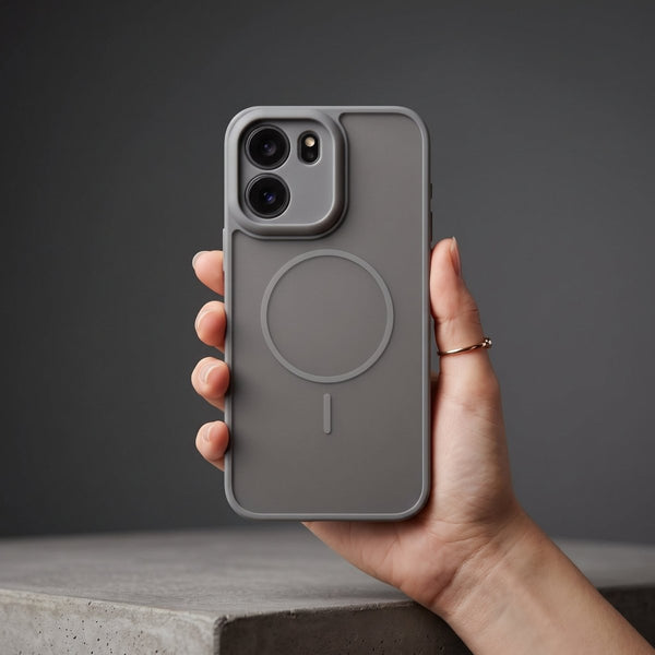 KYRON Grey Camera Protection Matte Case for Oneplus Nord Ce 6 - The Hatke
