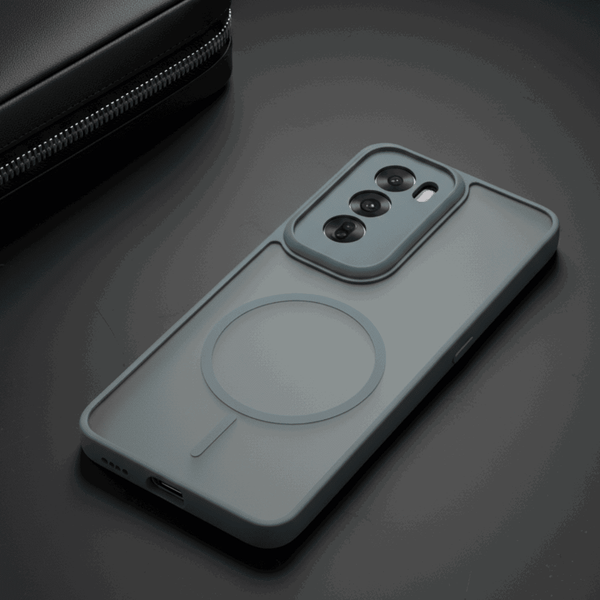 KYRON Grey Matte Case for Oppo Reno 12 - The Hatke