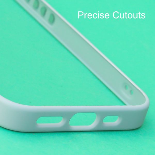 Lavender Blue Metal Protection Transparent Case for Apple iphone 13 Pro - The Hatke