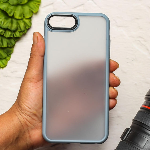 Lavender Blue Metal Silicone case for Apple iphone 7 Plus - The Hatke