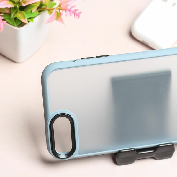 Lavender Blue Metal Silicone case for Apple iphone 7 Plus - The Hatke