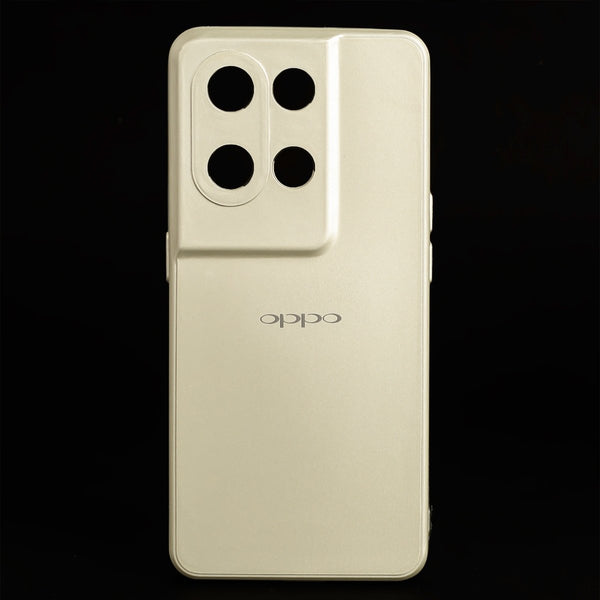 Lavender Metallic Finish Silicone Case for Oppo Reno 8 Pro - The Hatke