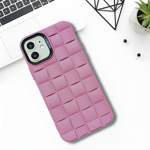 Lavender Grid silicone case for Apple iPhone 11