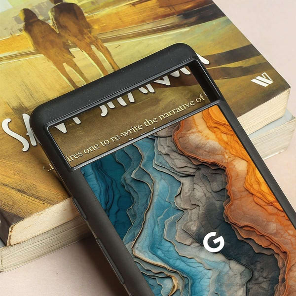 Layered Marble MB Case for Google Pixel 6a - The Hatke