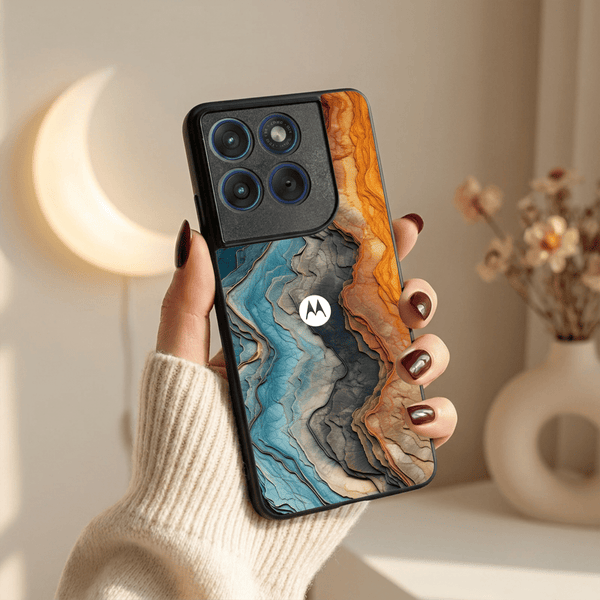 Layered Marble MB Case for Motorola Edge 70 - The Hatke