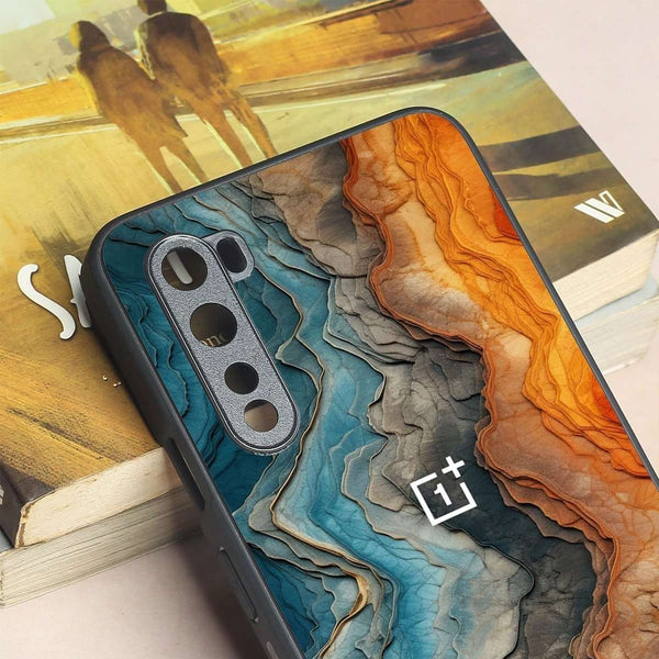 Layered Marble MB Case for Oneplus Nord - The Hatke