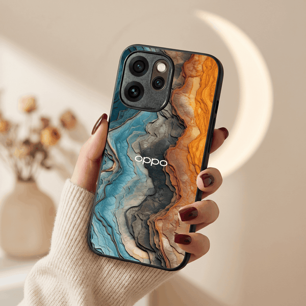 Layered Marble MB Case for Oppo Reno 15 Pro Mini - The Hatke