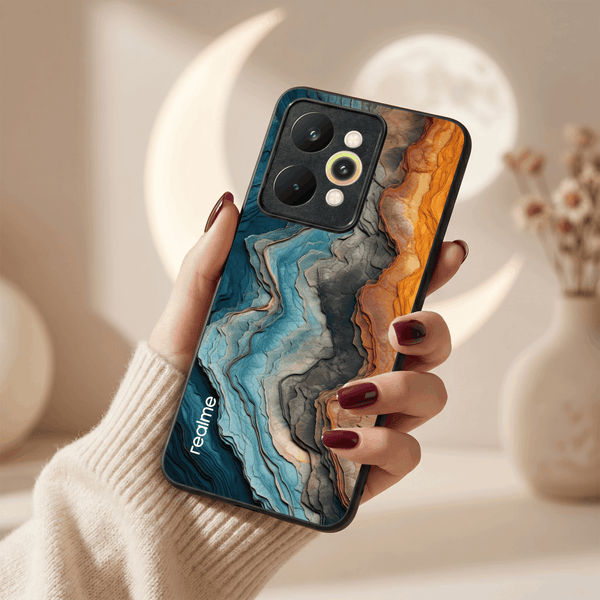 Layered Marble MB Case for Realme 15 Pro - The Hatke