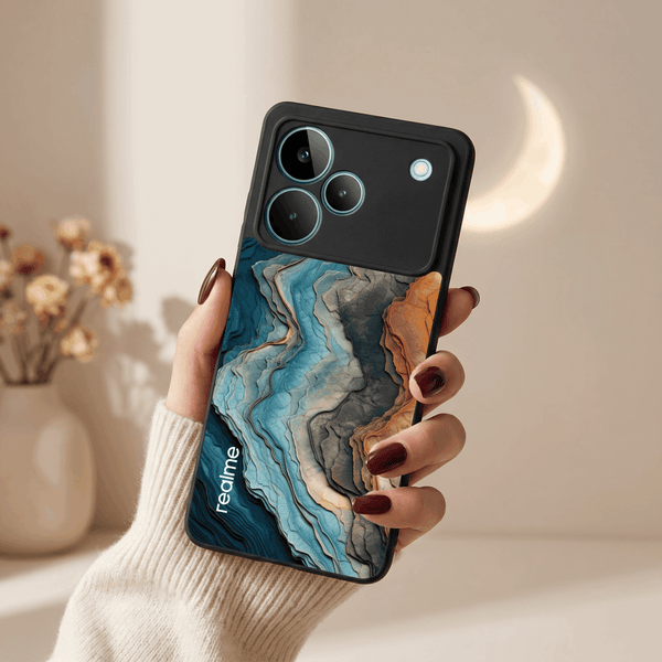 Layered Marble MB Case for Realme P4 Pro - The Hatke