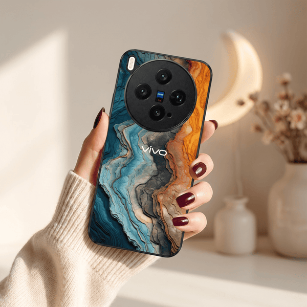 Layered Marble MB Case for Vivo X300 - The Hatke