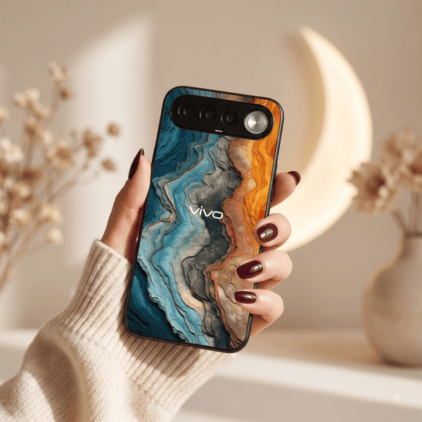 Layered Marble MB Case for Vivo X300 FE - The Hatke