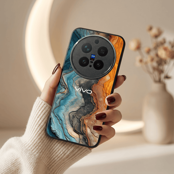 Layered Marble MB Case for Vivo X300 Pro - The Hatke