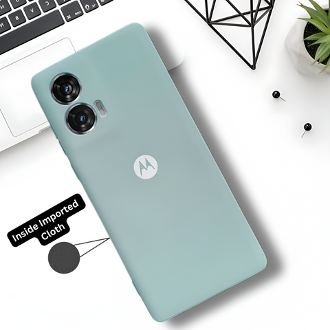 Light Blue Camera Original Silicone case for Motorola Edge 50 Fusion