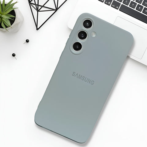 Light Grey Original Camera Safe Silicone case for Samsung S23 FE