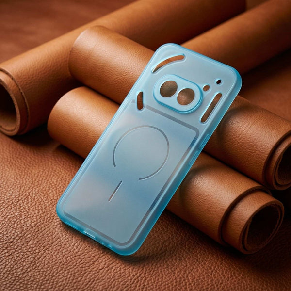 Light Blue Amber Silicone Case for Nothing Phone 2A - The Hatke