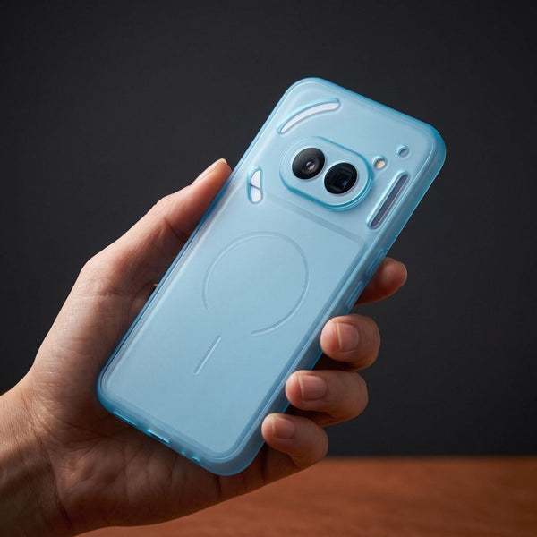 Light Blue Amber Silicone Case for Nothing Phone 2A - The Hatke