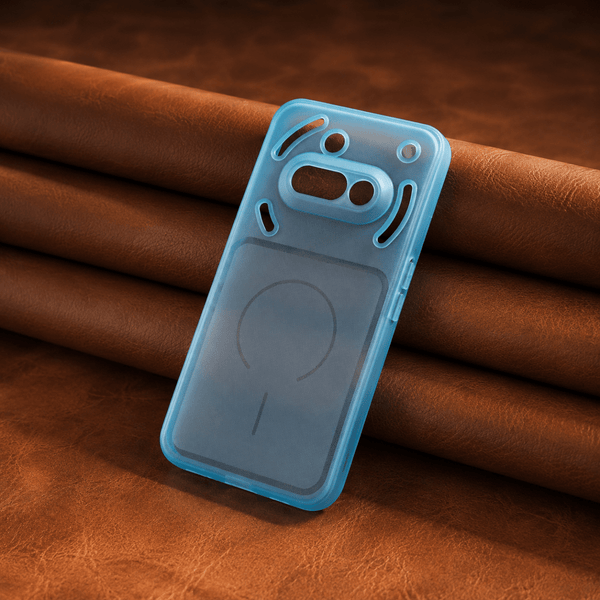 Light Blue Amber Silicone Case for Nothing Phone 3A - The Hatke