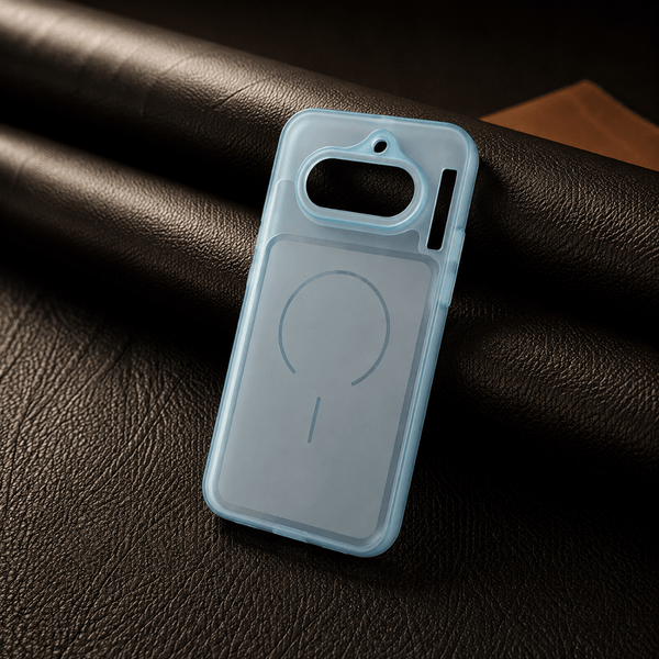 Light Blue Amber Silicone Case for Nothing Phone 4a - The Hatke