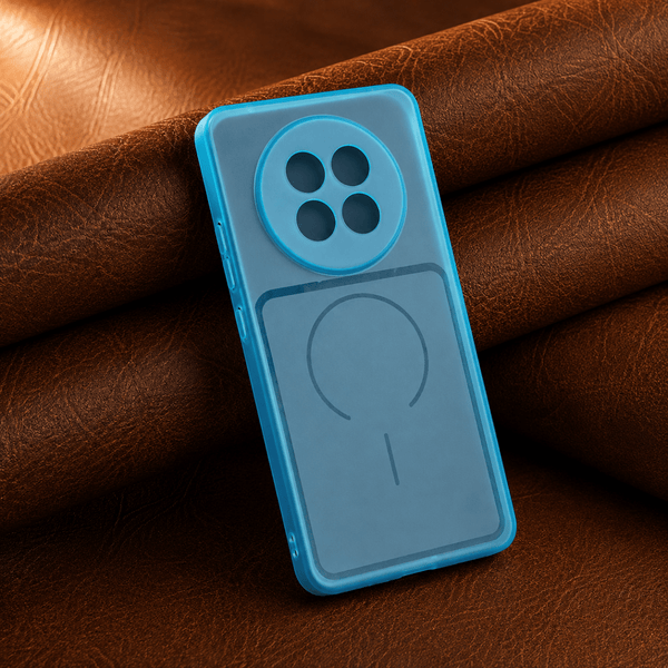 Light Blue Amber Silicone Case for Oppo F31 Pro Plus - The Hatke