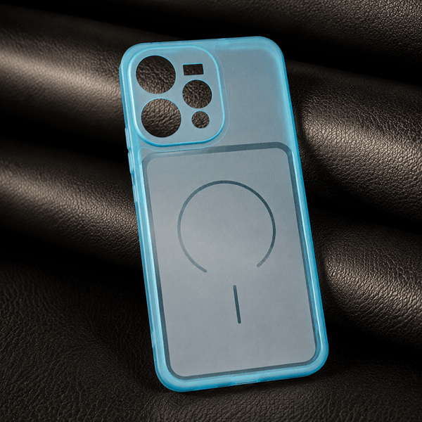 Light Blue Amber Silicone Case for Oppo Reno 15 - The Hatke