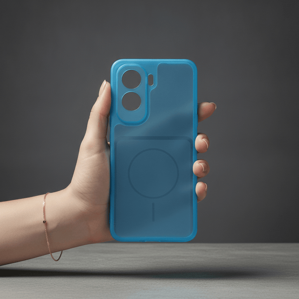 Light Blue Amber Silicone Case for Vivo T5 Pro - The Hatke
