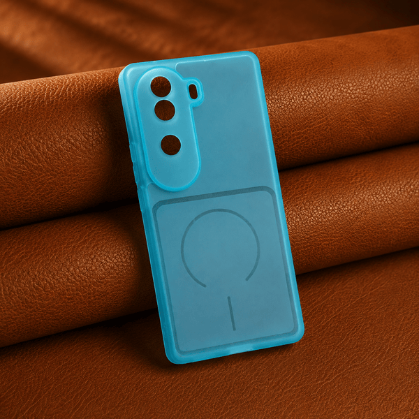 Light Blue Amber Silicone Case for Vivo V40e - The Hatke