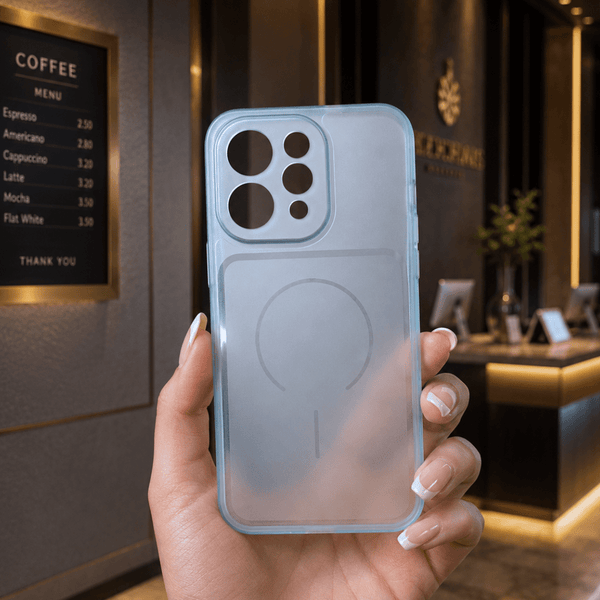 Light Blue Amber Silicone Case for Vivo V70 Elite - The Hatke