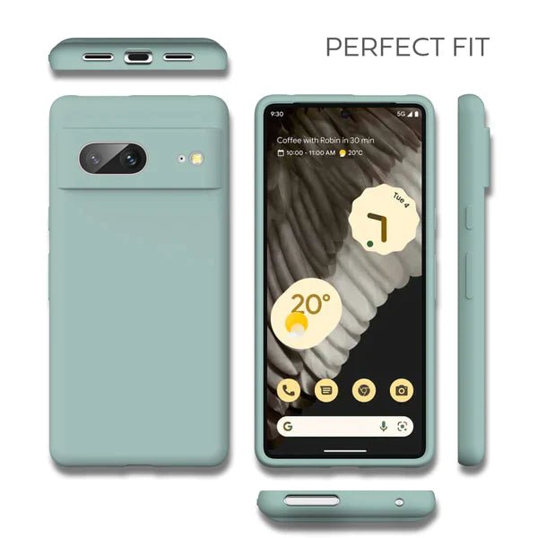 Light Blue Camera Original Silicone case for Google Pixel 7 - The Hatke