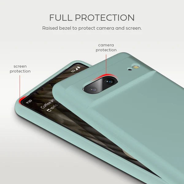 Light Blue Camera Original Silicone case for Google Pixel 7 - The Hatke