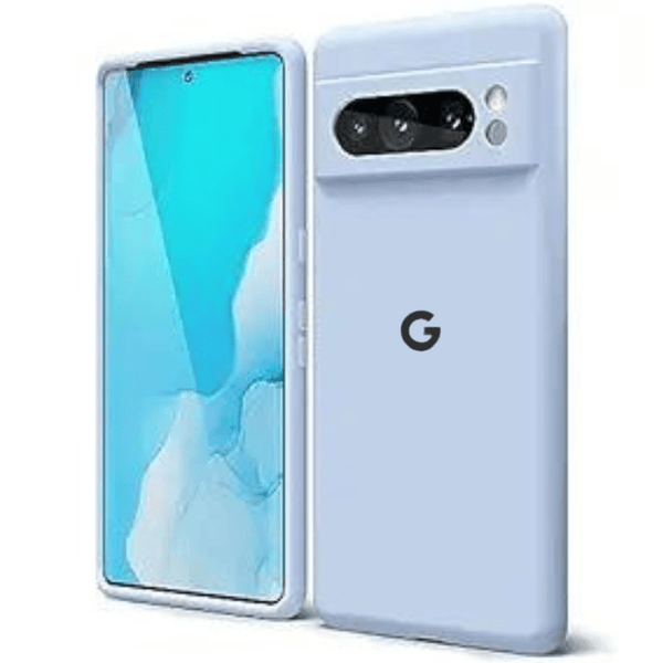 Light Blue Camera Original Silicone case for Google Pixel 8 Pro - The Hatke