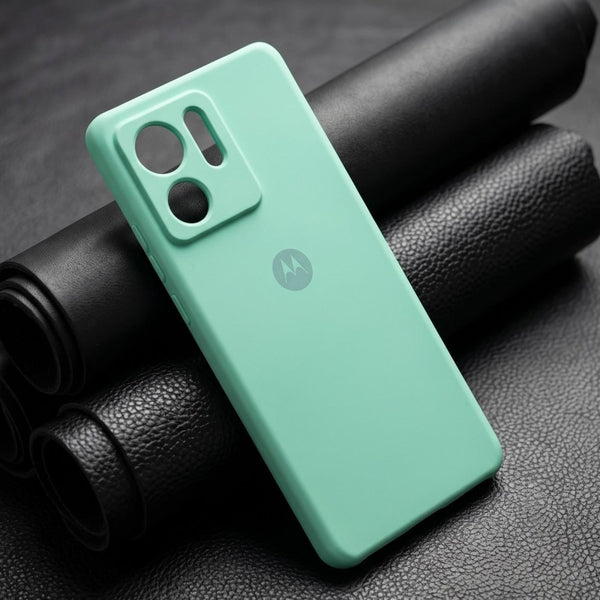 Light Blue Camera Original Silicone case for Motorola Edge 40 - The Hatke