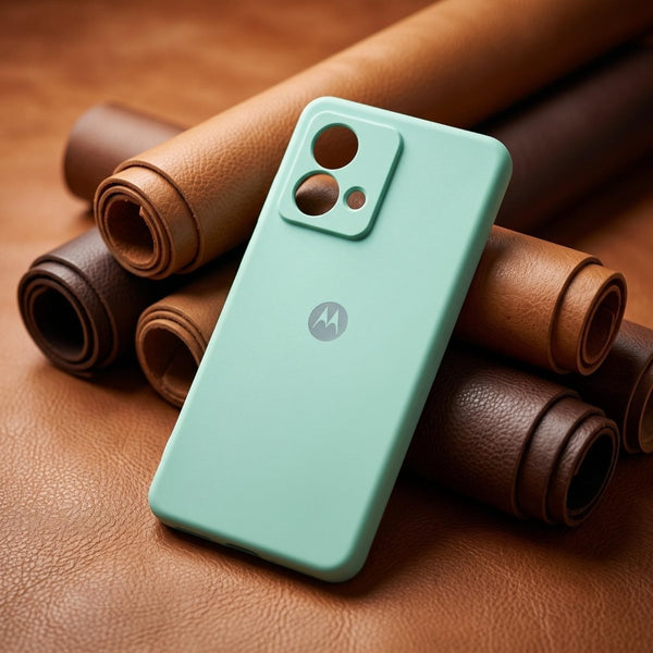 Light Blue Camera Original Silicone case for Motorola Edge 40 Neo - The Hatke