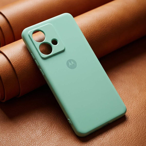Light Blue Camera Original Silicone case for Motorola G84 - The Hatke