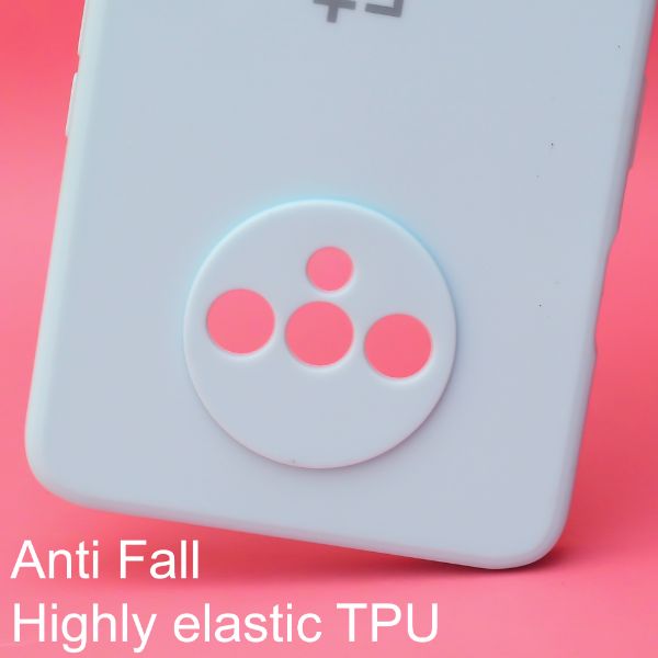 Light Blue Camera Original Silicone Case for Oneplus 7T - The Hatke