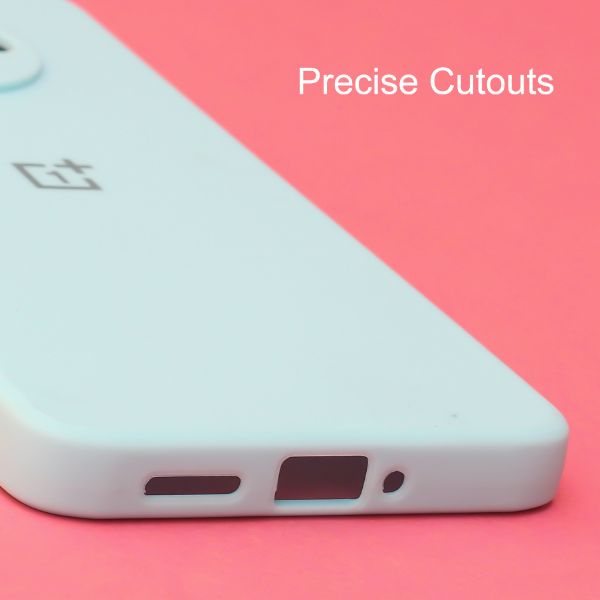 Light Blue Camera Original Silicone Case for Oneplus 7T - The Hatke
