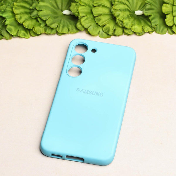 Light Blue Camera Original Silicone case for Samsung S21 FE - The Hatke