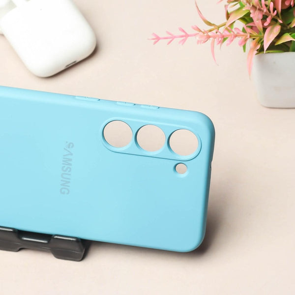 Light Blue Camera Original Silicone case for Samsung S21 FE - The Hatke