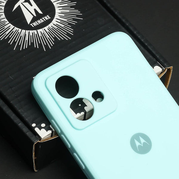 Light Blue Candy silicone Case for Motorola G84 - The Hatke