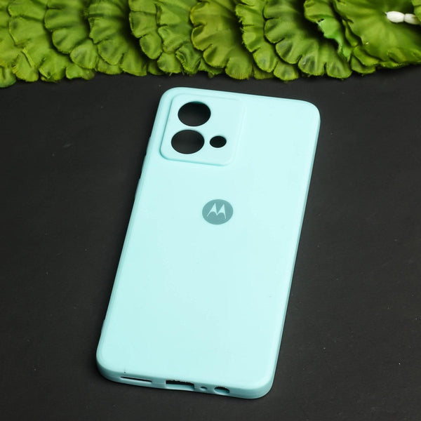 Light Blue Candy silicone Case for Motorola G84 - The Hatke