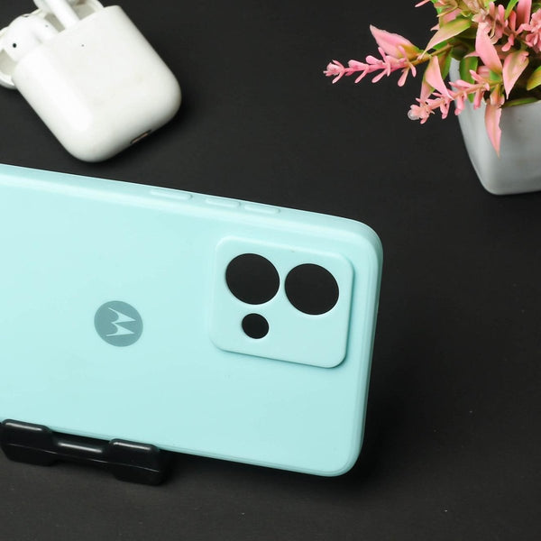 Light Blue Candy silicone Case for Motorola G84 - The Hatke