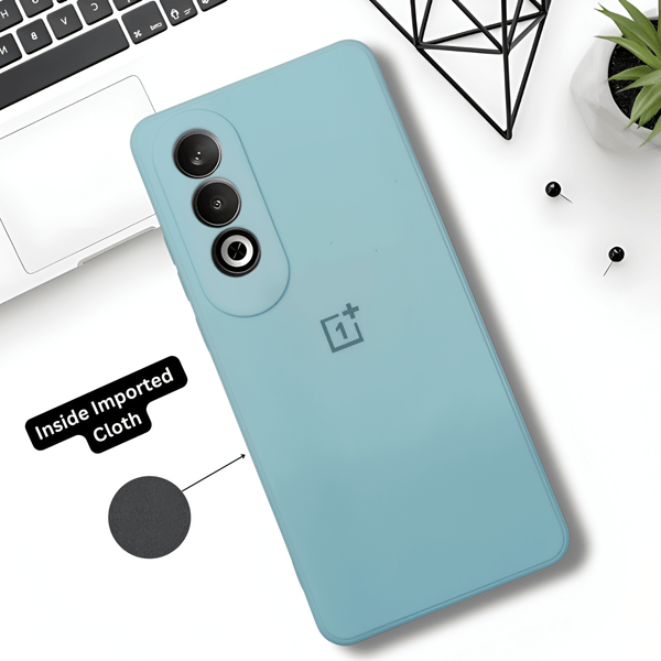Light Blue Candy Silicone Case for Oneplus Nord CE 4 - The Hatke