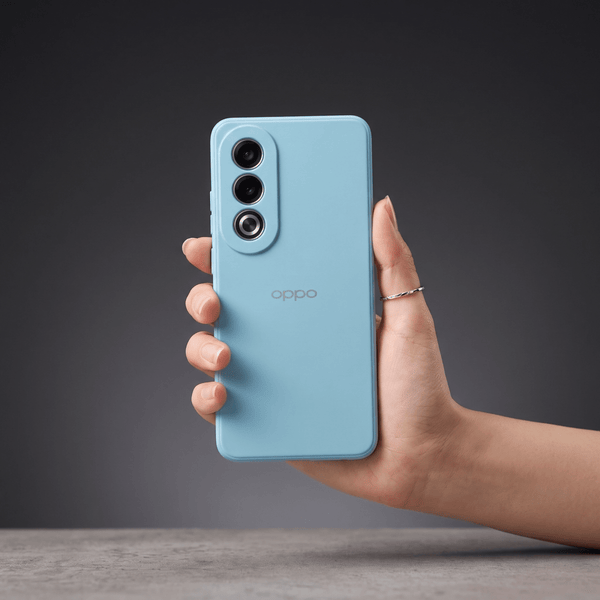 Light Blue Candy Silicone Case for Oppo A3 Pro - The Hatke