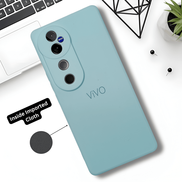 Light Blue Candy silicone Case for Vivo V40 Pro - The Hatke
