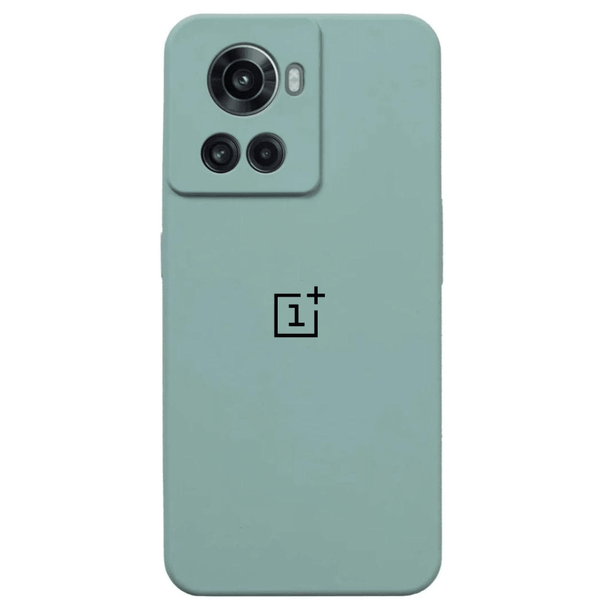 Light Blue Original Camera Safe Silicone case for Oneplus 10R - The Hatke