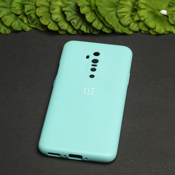 Light Blue Original Camera Safe Silicone case for Oneplus 7 Pro - The Hatke