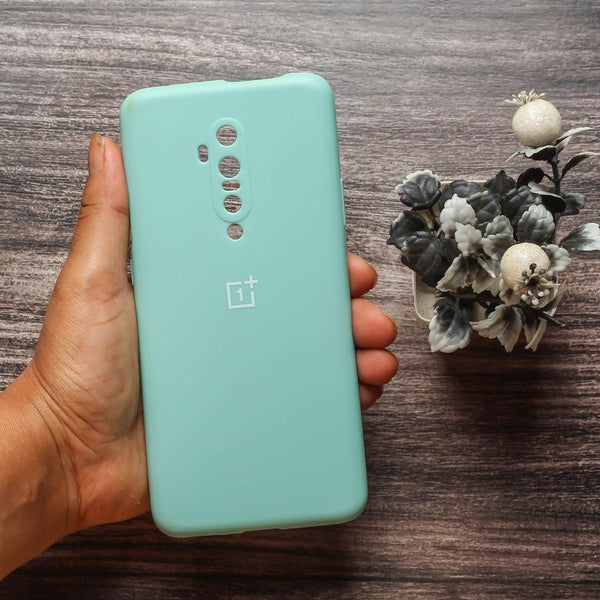 Light Blue Original Camera Safe Silicone case for Oneplus 7 Pro - The Hatke