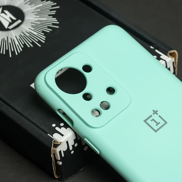 Light Blue Original Camera Safe Silicone case for Oneplus Nord 2t - The Hatke