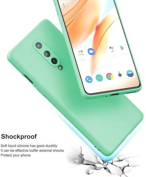 Light Blue Original Camera Silicone case for Oneplus 8 - The Hatke