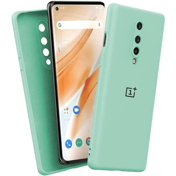 Light Blue Original Camera Silicone case for Oneplus 8 - The Hatke